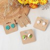 Ouligay Pack of 100 Earring Display Cards Stud Earrings Display