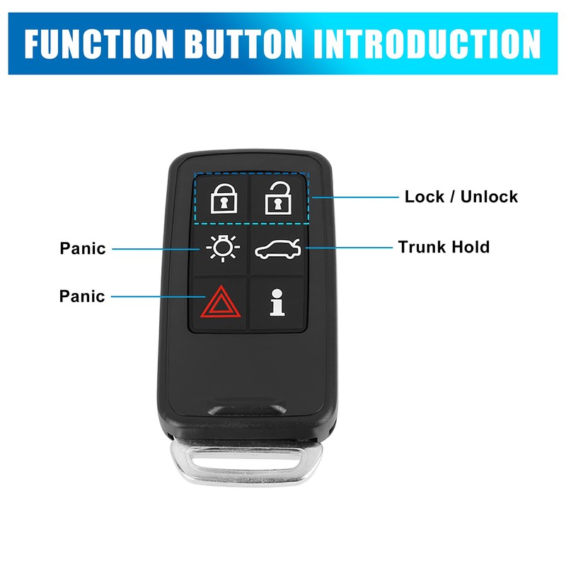 X AUTOHAUX KR55WK49264 Car Key Case Cover for Keyless Remote