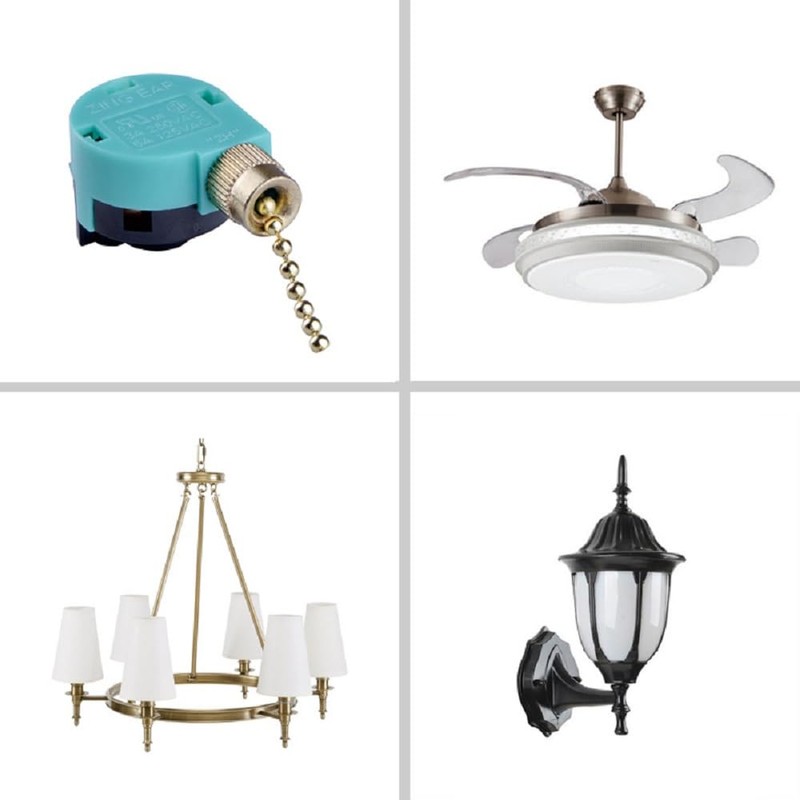 Geettcaifu 1 Pcs ZE-268S6 Ceiling Fan Light Pull Chain Switch,