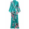 BABEYOND Women's Kimono Robe Long Satin Robes with Peacock and