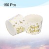 HARFINGTON 150Pcs Paper Baking Cups 6oz Cupcake Wrappers Scalloped Muffins