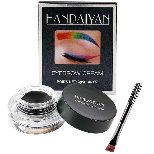 Augenbrauen Pomade, wasserdichtes Augenbrauen-Gel, Augenbrauen-Pomade mit Pinsel, langanhaltend, für dichte