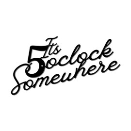It's 5 O'clock Somewhere Sign – Premium Bar Decor for Home, Ideal for Home Bar, Kitchen, and Basement – Versatile Bar Wall Decor and Bar Accessories…