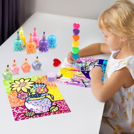 CNYMANY 7 packs (38 pcs) Mini Highlighter Pens, Pastel Colourful Highlighters Cute Stackable Kawaii Marker Pens for Writing Drawing Office School Supplies Stationery