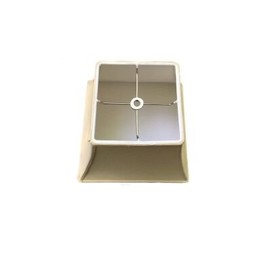 Upgradelights Beige Linen 12 Inch Square Bell Washer Lampshade Replacement 6x12x10 (Beige)