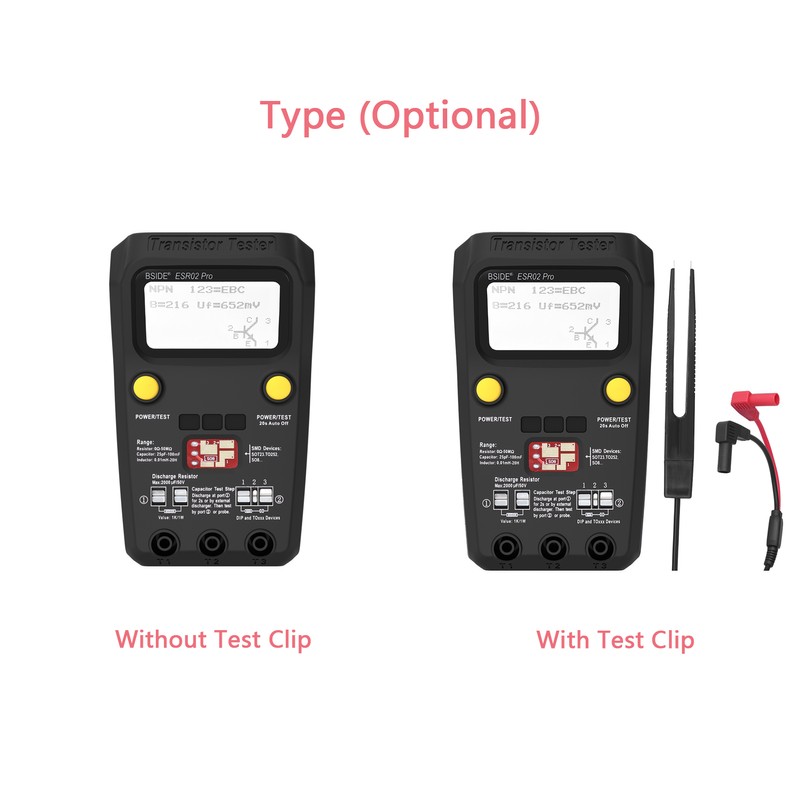 BSIDE ESR02 Pro Transistor Tester Multifunctional Digital Tester Diode Triode