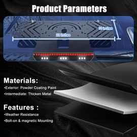 Metal Drill-Free Light Bar Cab Mount Compatible with 2015-2026 Ford F-150/2017-2026 Ford F-250 F-350 F-450 F-550, Fit for Magnetic Strobe Light Bar and Magnetic Antenna, Support Bolt-on Mounting