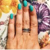Quiges Stainless Steel Stacking Ring Filling Ring with Zirconia 2