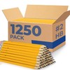 Rosmonde 1250 Bulk Yellow Pencils, Pre Sharpened #2 HB, Easy