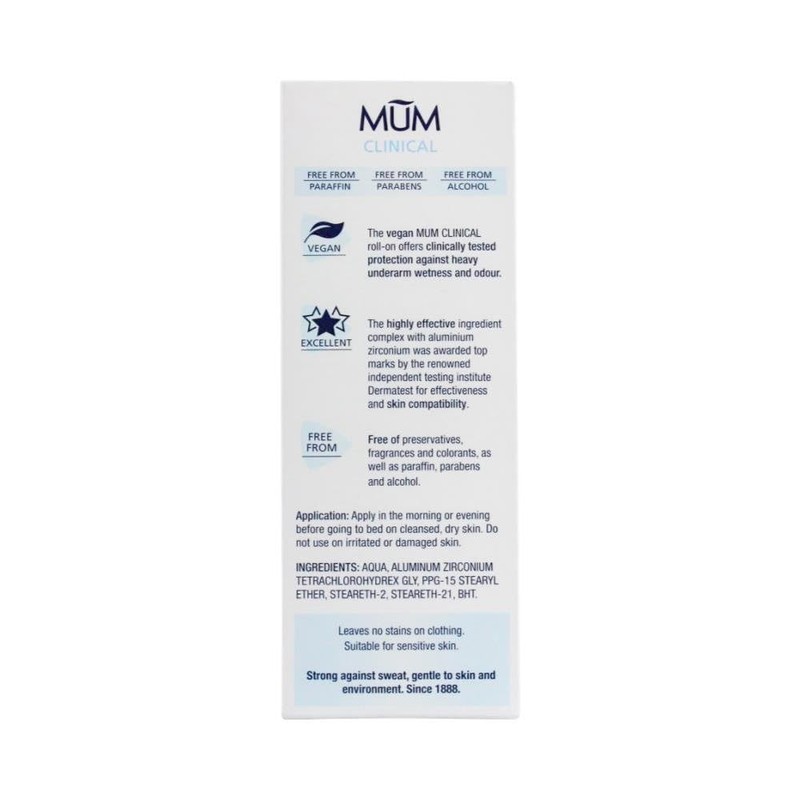 Mum Unperfumed Roll On Antiperspirant 50 ml