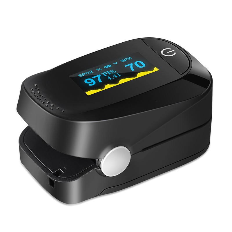Fingertip Pulse Oximeter Oximetry Blood Oxygen Saturation Monitor with batteries