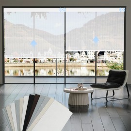 Roller Blinds High Quality Automatic Window Shades Fabric Book Smart Roller Shades for Home Bedroomcolor: Flame Retardant Fabric Book, size: Tell us