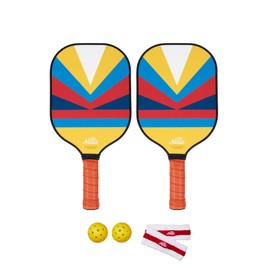 Nettie Pickleball Co - Pickleball Paddle Set of 2 | Double Pack | Lightweight Carbon Fiber Honeycomb Core | Includes 2 Pickleball Balls & 2 Sweatbands | Premium Material (Pendleton and Pendleton)