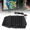 One Handed Gaming Keyboard USB Wired RGB Backlit 35 Keys
