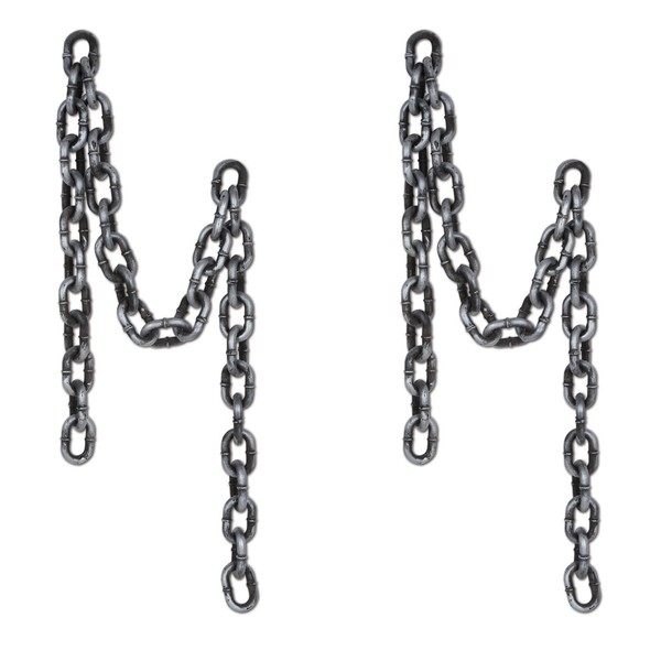 Beistle S00043AZ2 Plastic Chain, Silver