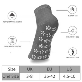 FAINCA 3 Pairs of Yoga Socks, Non-Slip Stopper Socks, Non-Slip Socks for Women, Barefoot Socks, Yoga Non-Slip Socks, Pilates Yoga Socks, for Non-Slip Socks, Unisex, black