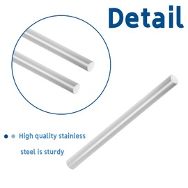2 PCS Linear Motion Rods 10mm x 305mm (0.39 x 12 inches) Stainless Steel Solid Round Rod Case Hardened Chrome Shaft Linear Rail Guide Shaft for 3D Printer DIY CNC - Metric h8 Tolerance