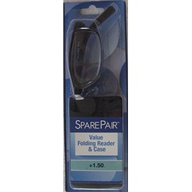 Spare Pair Folding Eyeglasses Reading Glasses & Case Tortoise Foster Grant +1.50