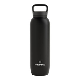 waterdrop All-Purpose Steel Bottle, Black Matt 1L