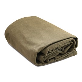 WHITEDUCK Canvas Tarp Heavy Duty Waterproof 18 oz. Mold & UV Resistant, Rustproof Grommets, Industrial & Commercial Cloth Tarp (Cut Size: 7'x9', Finished Size: 6'6" x 8'6", Olive)
