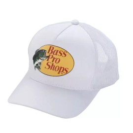 Bass Pro Shops New, Bass Pro Shops Hat Logo Mesh Fishing Hunting Trucker Cap Snapback White