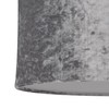 firstchoicelighting Set of 2 Grey Crushed Velvet Table Lamp Shades,