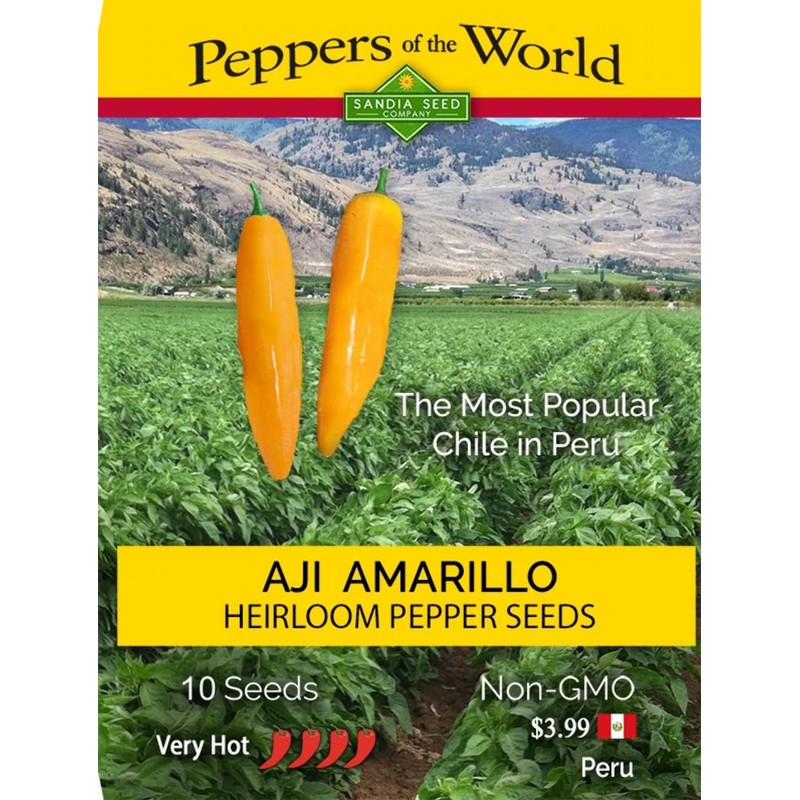 Aji Amarillo Heirloom Pepper Seeds - 10 Seeds - Non-GMO