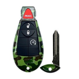 Lot of 1x New Replacement Keyless Entry Key Fob Shell / CASE Compatible with & Fit for RAM & Jeep (No Electronics or Chip Inside)