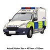 Extra Large 460mm 'Police Dog Van' Permanent Sticker Decal for