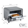 COOK WITH COLOR Mini Toaster Oven: 600W Power, Precision Timer,