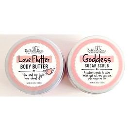 Bella And Bear Love Flutter Body Butter & Goddess Sugar Scrub Set-6.76 oz. each