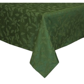 Lenox Holly Damask Tablecloth, Green
