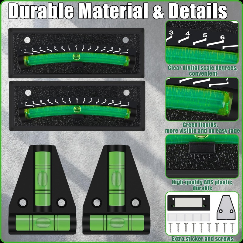 2+2Pack RV Level Bubble Self-Adhesive & Wall Mounted, Larbeti Stick