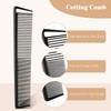 3 Pieces Carbon Fiber and Stainless Steel Hair Combs Set,