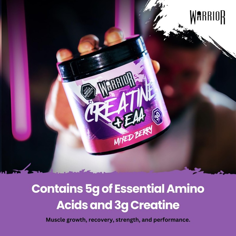 Warrior Creatine Monohydrate Plus EAA – 30 Servings Muscle Recovery