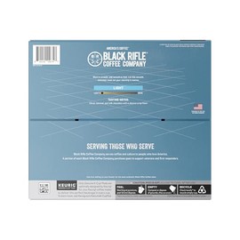 Black Rifle Coffee Company Black Rifle Coffee Company Silencer Smooth, Light Roast K Cups, 50 Single Serve Coffee Pods