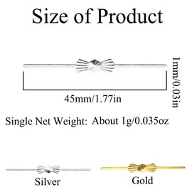 Chandelier Plug Clip, Pack of 100, 45 mm/1.8 Inch Length, Chandelier Bowtie Pin Replacement for Attaching Crystals Lamps Ceiling Lights (Silver)