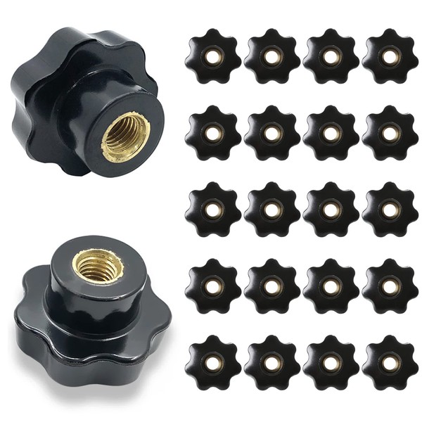 Zasjon Star Nuts, Pack of 20 Button Female Thread, Star
