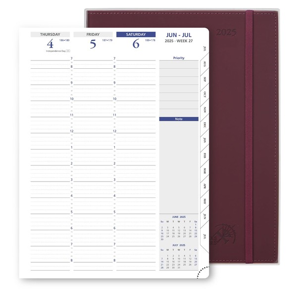 POPRUN 2025 Weekly Agenda 8.5" x 11", Quarter-Hourly Appointment Book