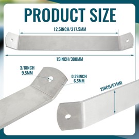 Kritkin1 Pcs 15 Inch Aluminum Boat Trailer Fender or Bunk Support for Tandem Axle