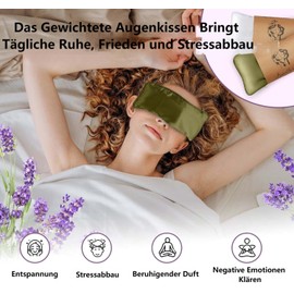 Hihealer Silk Eye Mask Set of 2 Lavender Weighted for Sleeping, Yoga, Spa, Meditation, Wet and Cold Compresses, Self-Care Relaxation Gifts Women