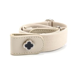 Cirsaeur Women's No Buckle Belt, Trick Belt, Elastic Belt, Easy to Put on and Take off, Adjustable Size, No Holes, Stylish, Casual Toilet, Detachable Buckle, Unisex, beige