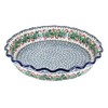 Blue Rose Polish Pottery Noelle Pie Plate