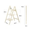 Frezon 3 Step Ladder, Folding Stool With 20CM Widened Pedal,