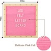 Pink Felt Letter Board Sign with LED Lights- 10in ×