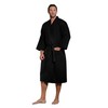 Turquaz Lightweight Long Waffle Kimono Spa Robe for Men, Black,