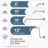 BRIGHT SHOWERS 13 Inch Shower Head Extension Arm with Flange