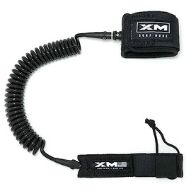 XM Stand-UP Paddle (SUP) 6ft-12ft Leash, Big Wave Cord Thickness (.313in), Key Pocket, Unbreakable Swivels, Detachable Railsaver, Made in USA