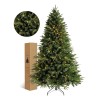 Árbol De Navidad Pino Artificial Verde Con Luces Led 2.1m