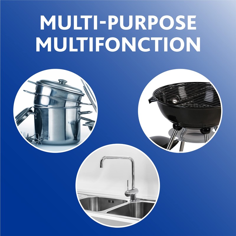 Vileda Powerpad Stainless Steel Scourers (1 Pack)